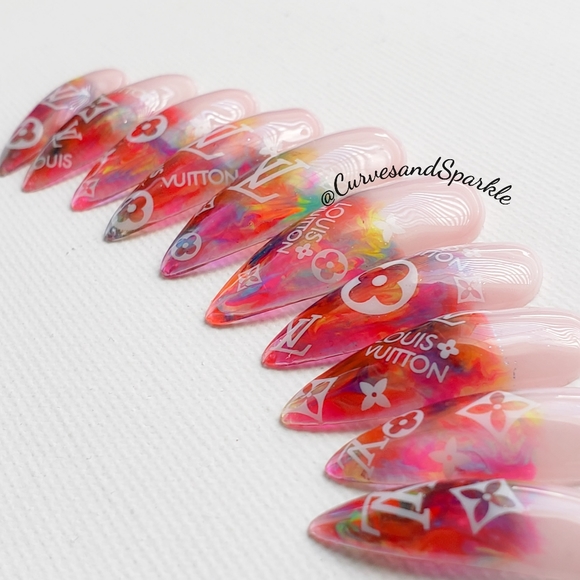 Neon Designer Brand Press on Nails - Picture 3 of 7